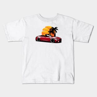 Red SL63 Roadster Sunset Kids T-Shirt